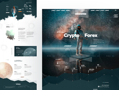 Astronomics | Landing Page UI bitcoin branding btc clean concept creative cryptocurrency landing ui minimal nft website ui uiux