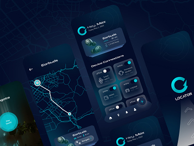Locator | Device Locator App device locator app mobile app mobile app template smart app ui design