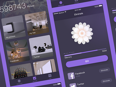Picture cleaning APP design appdesign