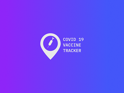 Logo for a COVID 19 Vaccine Tracker web app branding corona covid 19 covid19 design icon illustration logo minimal ui vector web