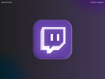 Twitch Classic 3d branding classic design gaming icon icons logo twitch twitch logo twitchemote