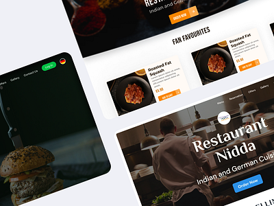 Hero Section - Landing Page branding design food delivery restaurant typography ui ux