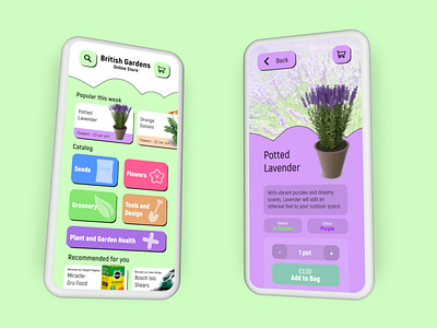 Garden Store Mobile App [Idea Generator] 2d app design typography ui