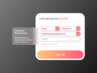 DailyUI #001 - Sign Up challenge daily dailyui dailyuichallenge design password sign in sign in form sign up ui