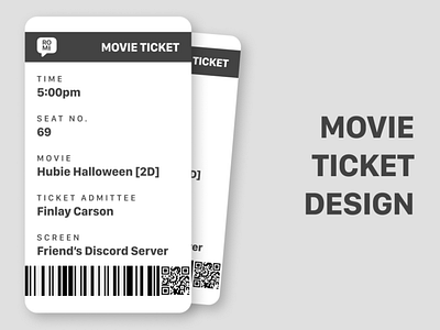 Movie Ticket Design 2d boarding branding design illustration movie movie ticket pass ticket tickets