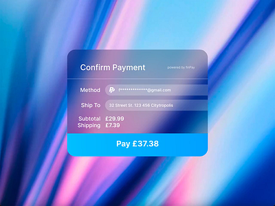 finPay | Payment Prompt Design + Animation 2d animation design payment payment form paypal ui