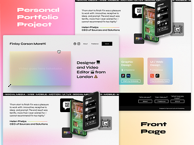 Personal Portfolio Project (Web Design) • Front Page