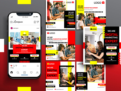 Instagram post template , Digital marketing agency