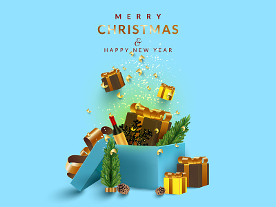 merry christmas and happy new year banner christmas christmas card design illustration new year poster