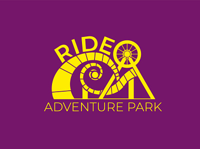 Ride Adventure Park branding design illustration logo vector