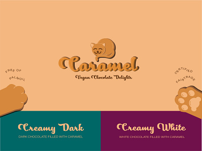 Brand Design - Caramel Chocolate branding design graphic design illustration illustrator logo minimal typography vector