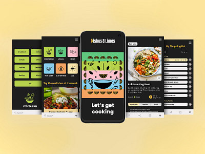 UX/UI Project - Recipe App app branding design figma food illustration illustrator logo mobile prototyping recipe sketching ui ux vector wireframe