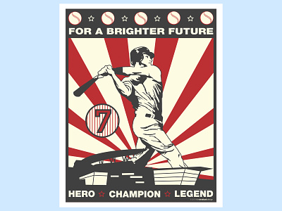 Joe Mauer Propaganda Poster baseball illustration joemauer minnesotatwins poster propaganda