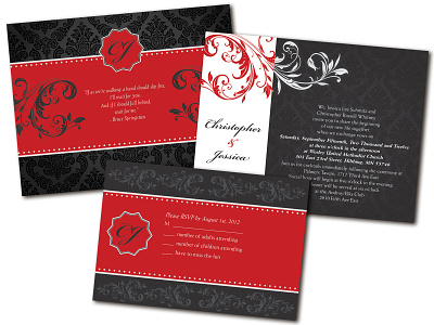 Wedding Invitation & RSVP card wedding invitation