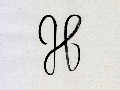 brush battle: H hand lettering lettering logotype