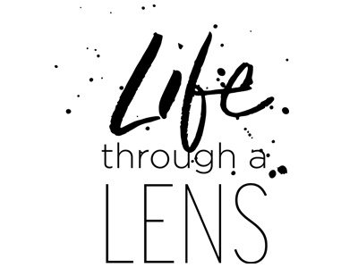 Life through a Lens brush lettering logo