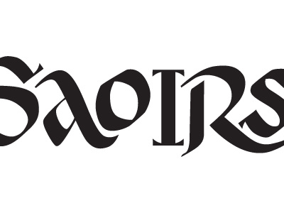 saoirse: cleaned up & re-traced in illustrator custom type lettering logo typography
