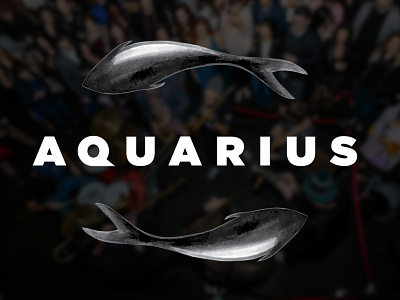 logo for an annual NYC seafood festival aquarius branding fish logo logotype