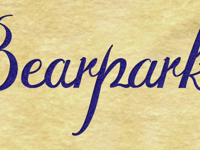 bearpark logotype custom type lettering logo script