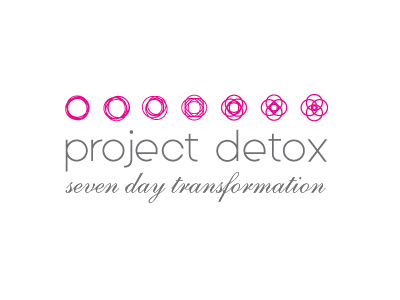 Project Detox custom type lettering logo