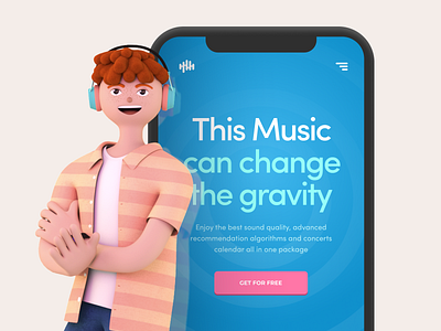 3D Character for a Music Streaming Provider Website