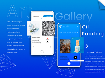 Art Gallery Mobile App Design android app design art artwork branding design design art desktop fashion figmadesign illustration ios landingpage logo mobile oil painting product design prototyping ui uidesign ux