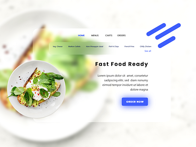 Glassmorphism - Restaurant landing page