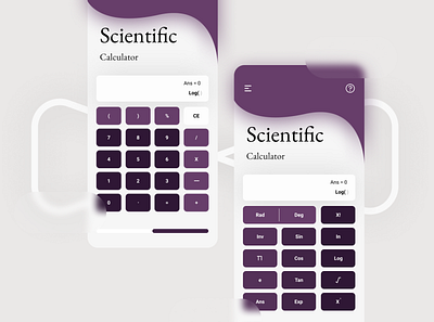 Scientific Calculator Mobile UI design calculate calculator calculator ui dailyui dailyuichallenge dribbble best shot mobile ui prototype purple uiux user interface wireframe