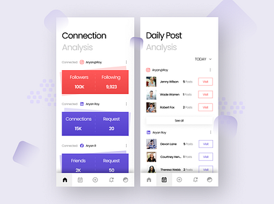 Social Media Analysis UI app app design brand flat homepage ios layout minimal mobile mobile app modern product simple social media ui ui design uidesign uiux user interface ux