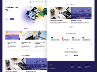 FlightToday Landing Page Design