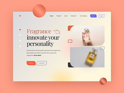 Fragrance Landing Page Design