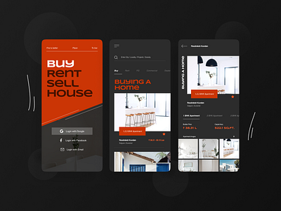 Dream Home App Design app app design black clean design homepage layout lettering minimal mobile design modern simple typography ui ui design uidesign uiux ux vector website