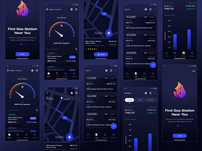 Find cheapest gas station accessibility app app design app ui black branding checkout ecommerce gas station gradient minimal mobile app mobile ui onboarding simple design ui uidesign uiux user experience ux