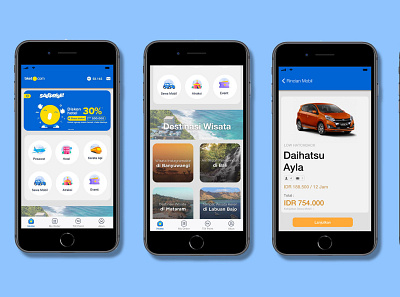 Online Travel App (OTA) UI Refurbish (Tiket.com) design icon invision startup tiket.com travel ui ux