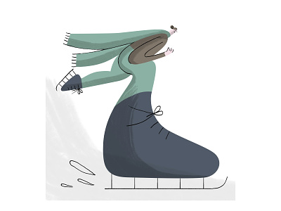 Skating adobe digital illustration illustration illustration art photoshop skates skating sports woman