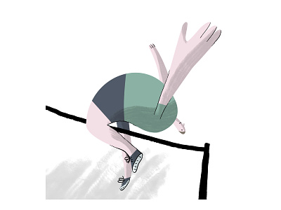 High jump digital illustration digitalart highjump illustration art jump jumper photoshop sport sportillustration
