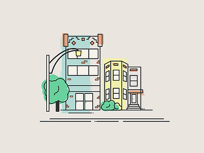 Little Boxes apartment city home illustration illustrator simple