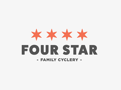 Four Star Family Cyclery | Mark bike bike shop brand brand identity branding logo small business