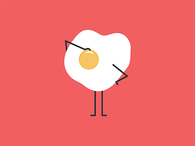 Confused Egg body language character egg fried egg illustration personified