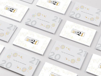 Happy New Year From Primoprint! 2021 brand business business card card email glitter gold happy holiday icon marketing modern networking newyear numbers party print typography web