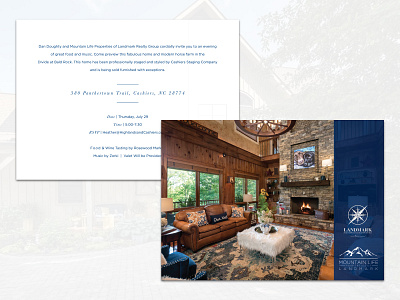 Invitation Design 5x7 branding card design home house identity invitation real estate realtor typography
