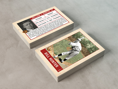 Trading Card Design baseball baseball card black and white card cream design funeral matte memorial photo pitcher print trading card typography