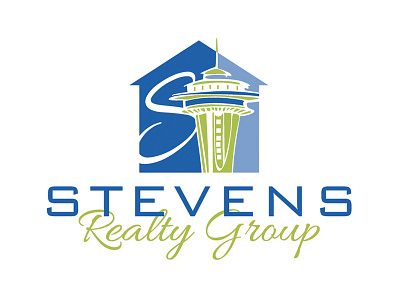 Stevens Realty Group business card identity layout logo logo design logotype mark print real estate seatle symbol yard sign