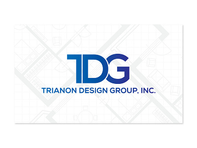 TDG Logo and Business Card Design architecture blue blueprint brand business card clean design floor plan logo modern typography