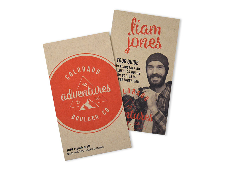 Kraft Business Card Sample new logo circle business cards paper icon hipster red kraft adventure design print