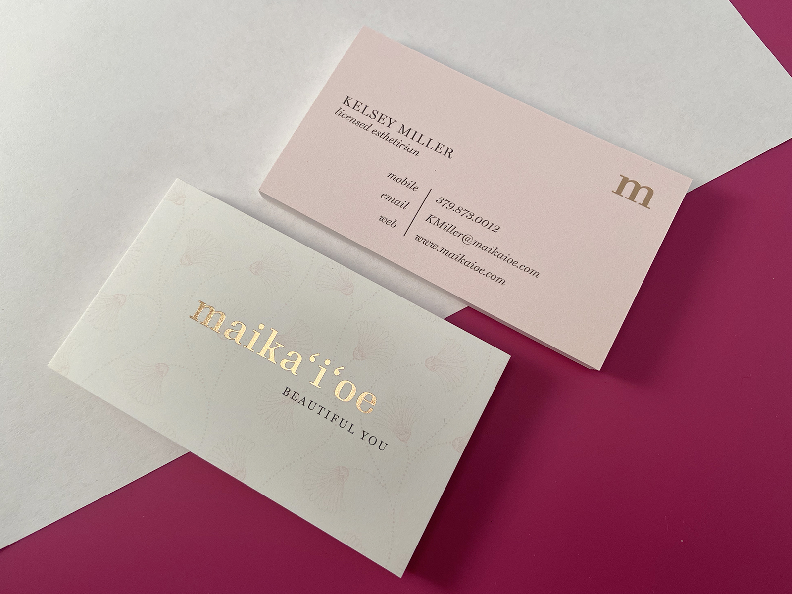 Esthetician Business Cards Girly Cosmetology Business Cards Girly