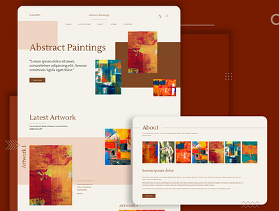 Abstract Paintings branding design flat minimal minimalism minimalistic paintings uiux uxdesign webdesign website