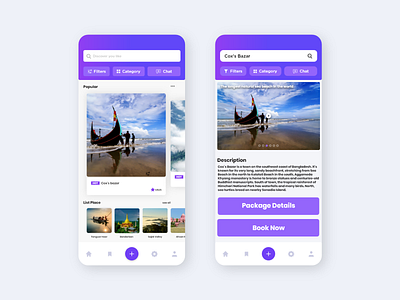 Travel app UI Kit travel agency travel packages booking