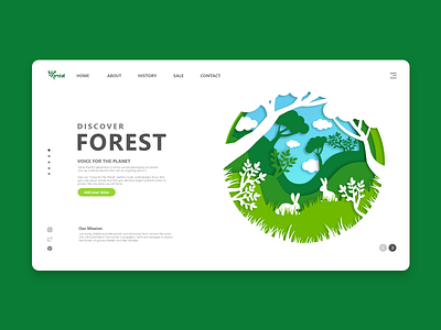 Discover Forest discover event forest landing page landing page design minimal landing page design nature nature event information