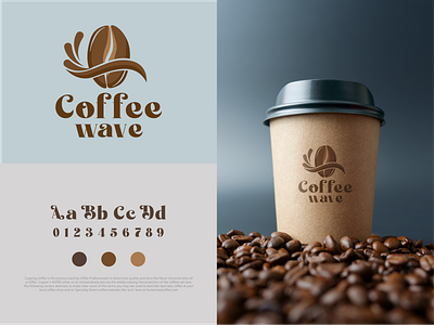 Coffee Wave Logo brand identity coffee coffee logo coffee shop design graphic design logo